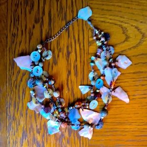 Necklace with natural materials